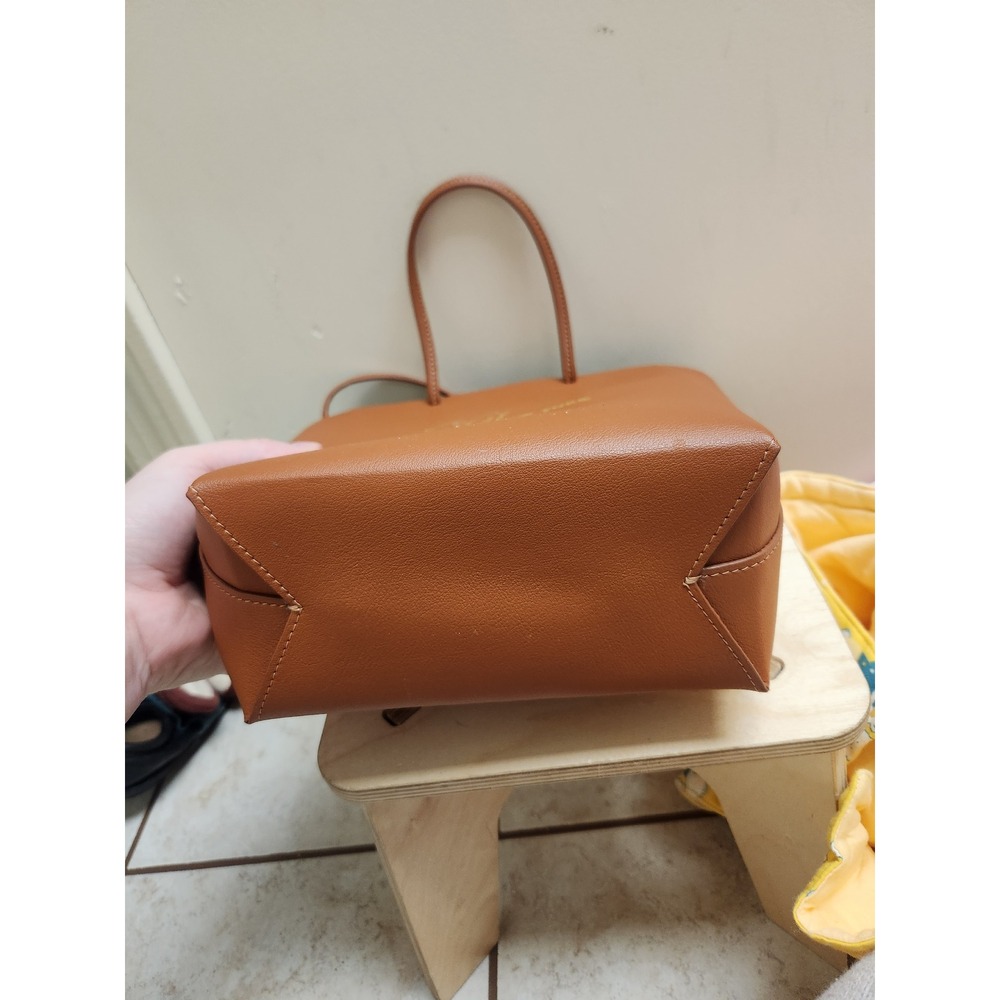 Gigi New York Tote Bag Brown Leather Top Handle Shoulder Bag - Picture 4 of 4